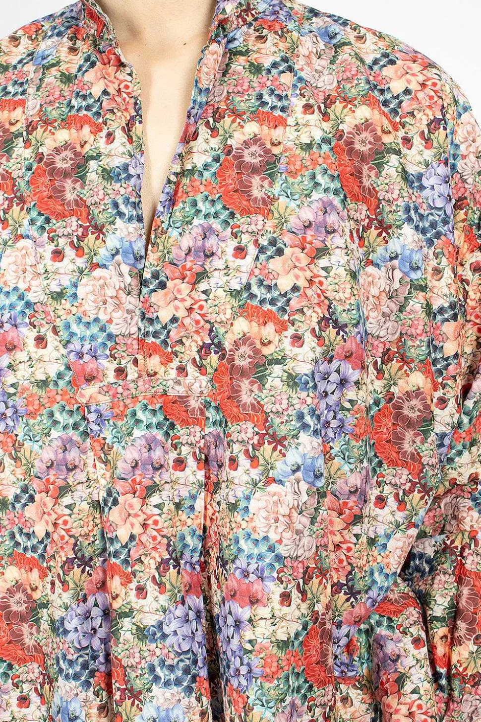 Kora Washed Shirt Pink Flowers