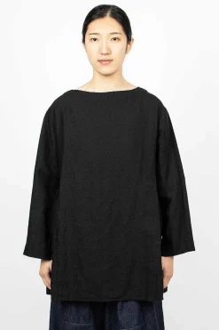 Kortrijk Linen Pullover Black