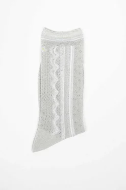 Kt-161A Lace Baller Socks Silver