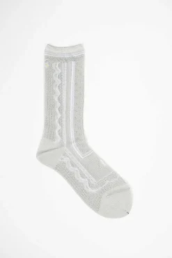 Kt-161A Lace Baller Socks Silver