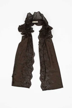 Lace Collar Chocolate Brown