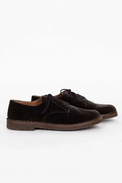 Lace-Up Velvet Shoe Green