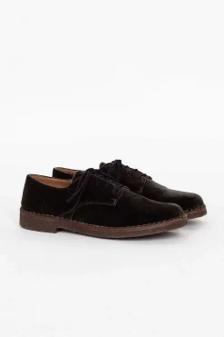 Lace-Up Velvet Shoe Green