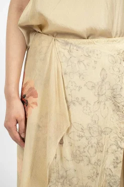 Layered Silk Skirt Ecru