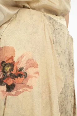 Layered Silk Skirt Ecru