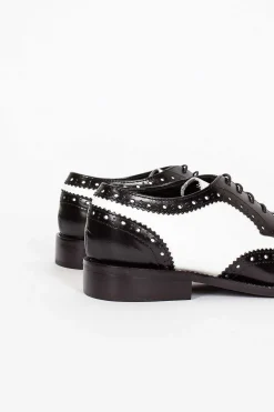 Leather Brogue Black And White