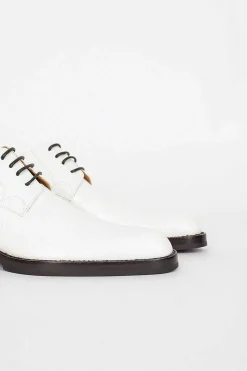 Leather Derby Shoes White