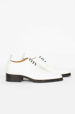 Leather Derby Shoes White