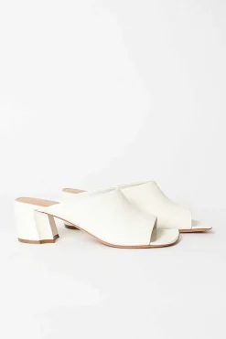Leather Mules White