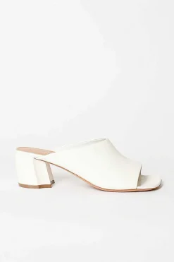 Leather Mules White