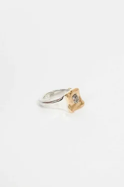 Leslie Ring Yellow Gold/Cognac Diamond