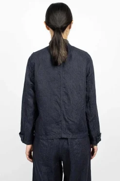 Linen Blouson Navy