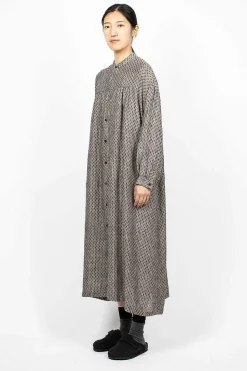 Linen Dobby Shirt Dress Black Diamond