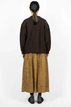Linen Dobby Skirt Camel