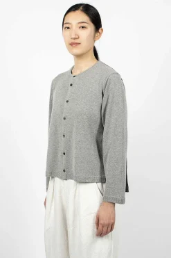 Linen Panel Cardigan Grey