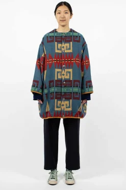 Liner Coat Printed Blue