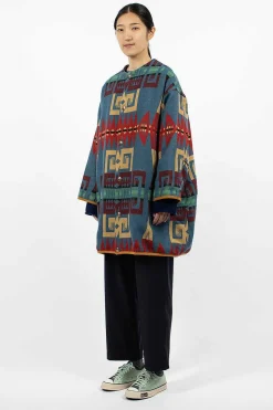 Liner Coat Printed Blue