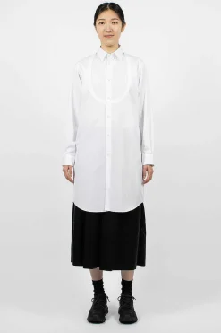 Long Bib Shirt White