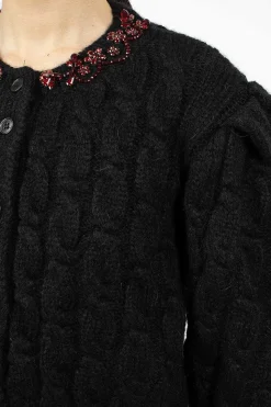Long Sleeve Embellished Cardigan