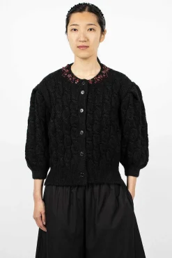 Long Sleeve Embellished Cardigan