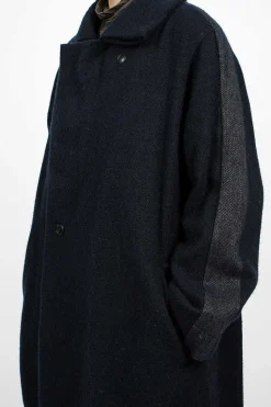 Loop Collar Coat Navy