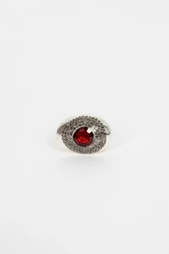 Loumia Ring Icy Grey Diamond/Garnet