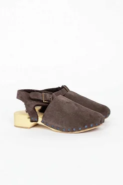 Low Clog Suede Brown
