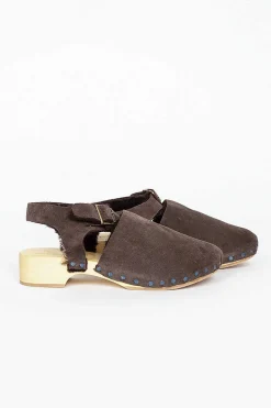 Low Clog Suede Brown