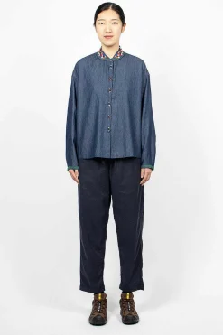 Marianne Shirt Embroidered Indigo