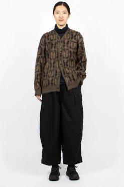 Mohair Cardigan Papillon Print