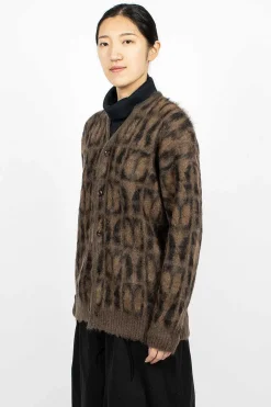 Mohair Cardigan Papillon Print