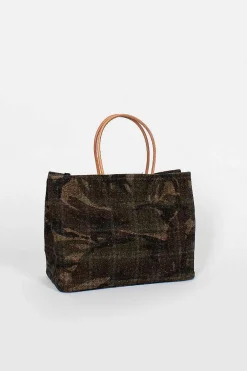 Needle Punch Paper Bag Plaid Camo