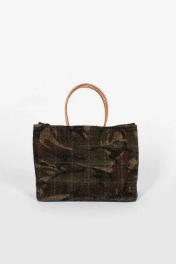 Needle Punch Paper Bag Plaid Camo