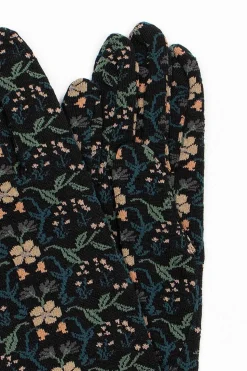 Ng1-774 Gloves Black Floral