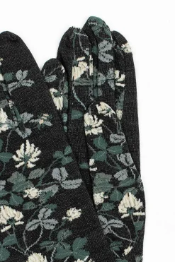Ng1-778 Gloves Black Floral