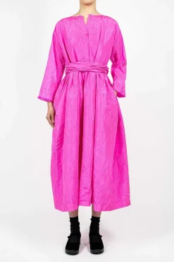 Operaio Washed Silk Dress Fuchsia