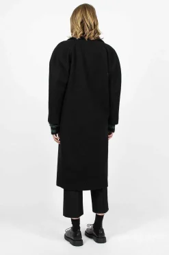 Oversized Collar Coat Black
