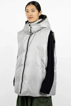 Ozark Reversible Gilet Silver/Khaki