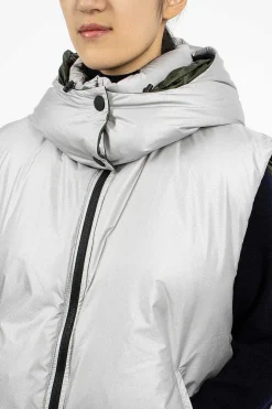 Ozark Reversible Gilet Silver/Khaki