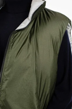 Ozark Reversible Gilet Silver/Khaki