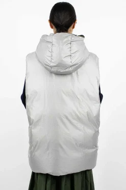 Ozark Reversible Gilet Silver/Khaki