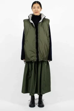 Ozark Reversible Gilet Silver/Khaki