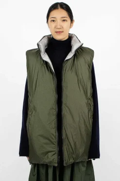 Ozark Reversible Gilet Silver/Khaki