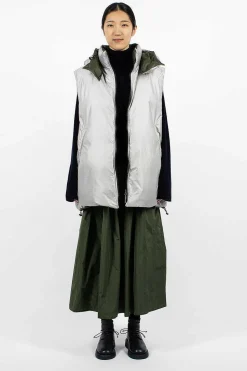 Ozark Reversible Gilet Silver/Khaki
