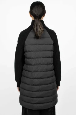 Padded Long Wool Cardigan