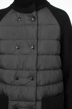 Padded Long Wool Cardigan