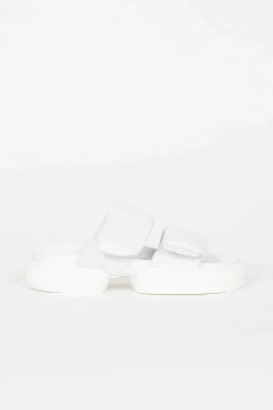 Padded Strap Sandals White