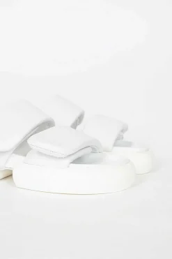 Padded Strap Sandals White