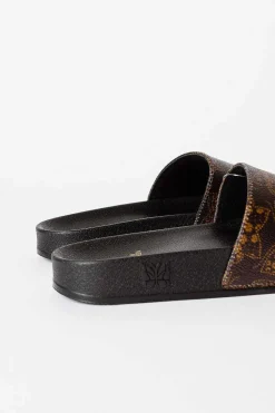 Papillon Shower Slide Black/Brown