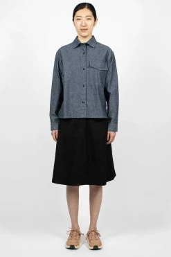 Patch Pocket Denim Canvas Shirt